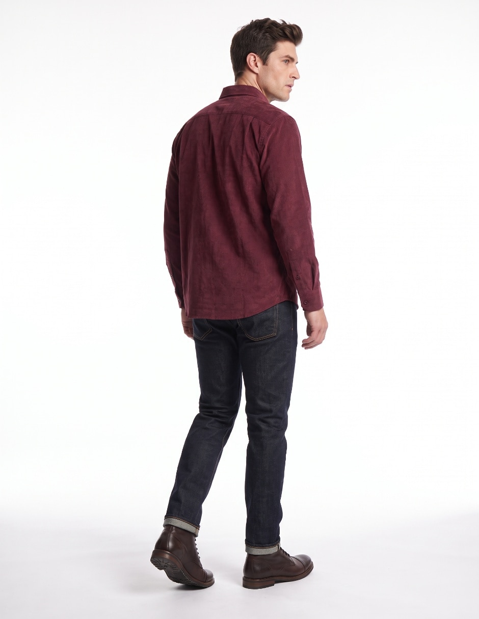 Camisa casual manga larga para hombre 2