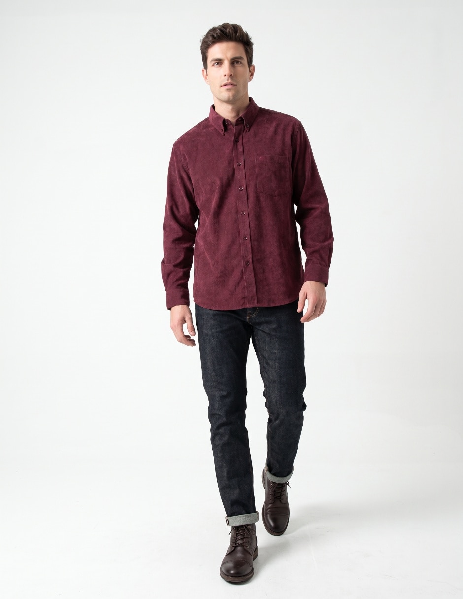 Camisa casual manga larga para hombre 3