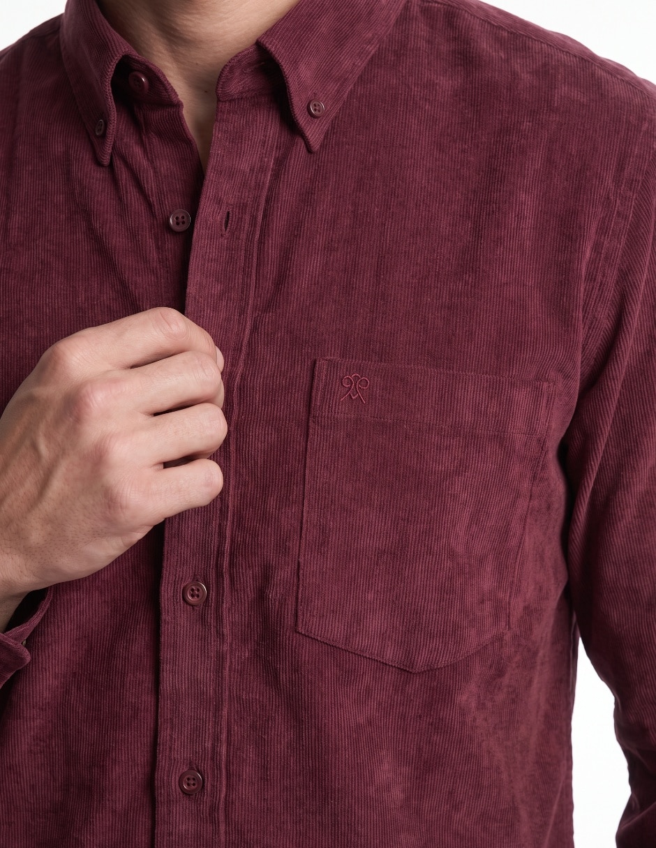 Camisa casual manga larga para hombre 4