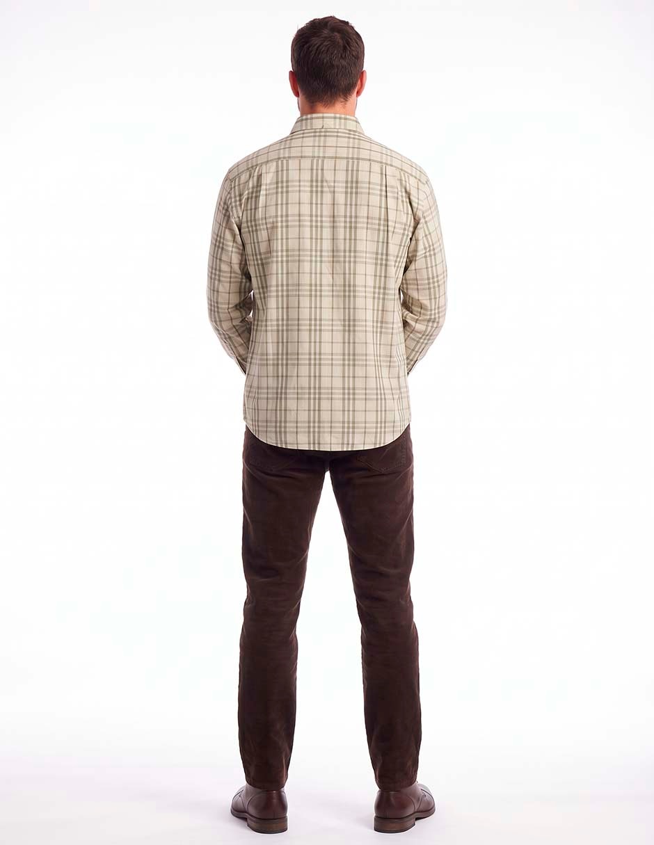 Camisa casual de algodón manga larga para hombre 3