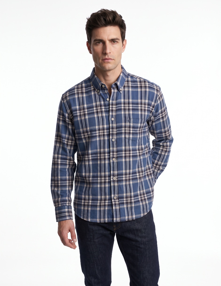 Camisa casual manga larga para hombre Camisa casual manga larga para hombre