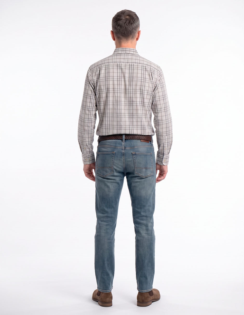 Camisa casual de algodón manga larga para hombre 2