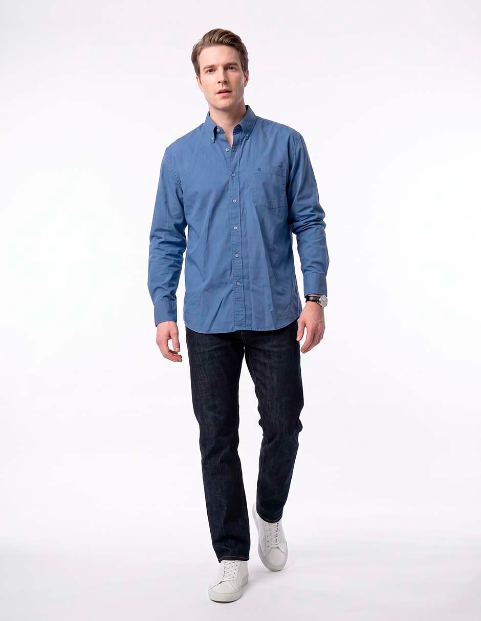 Camisa casual de algodón manga larga para hombre 3