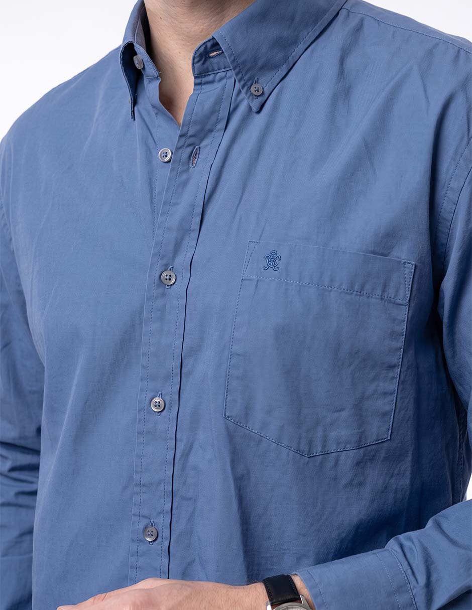 Camisa casual de algodón manga larga para hombre 4