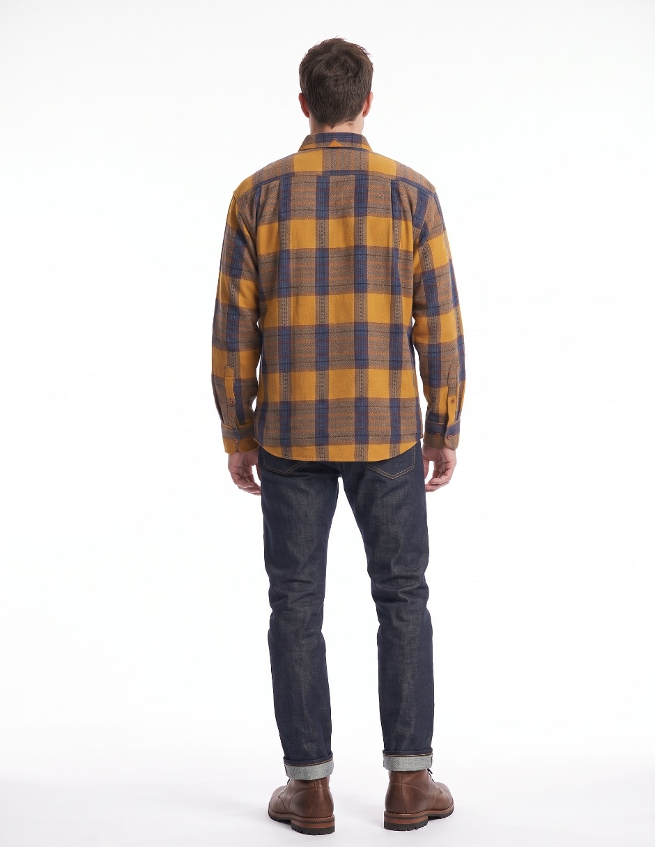 Camisa casual manga larga para hombre 2