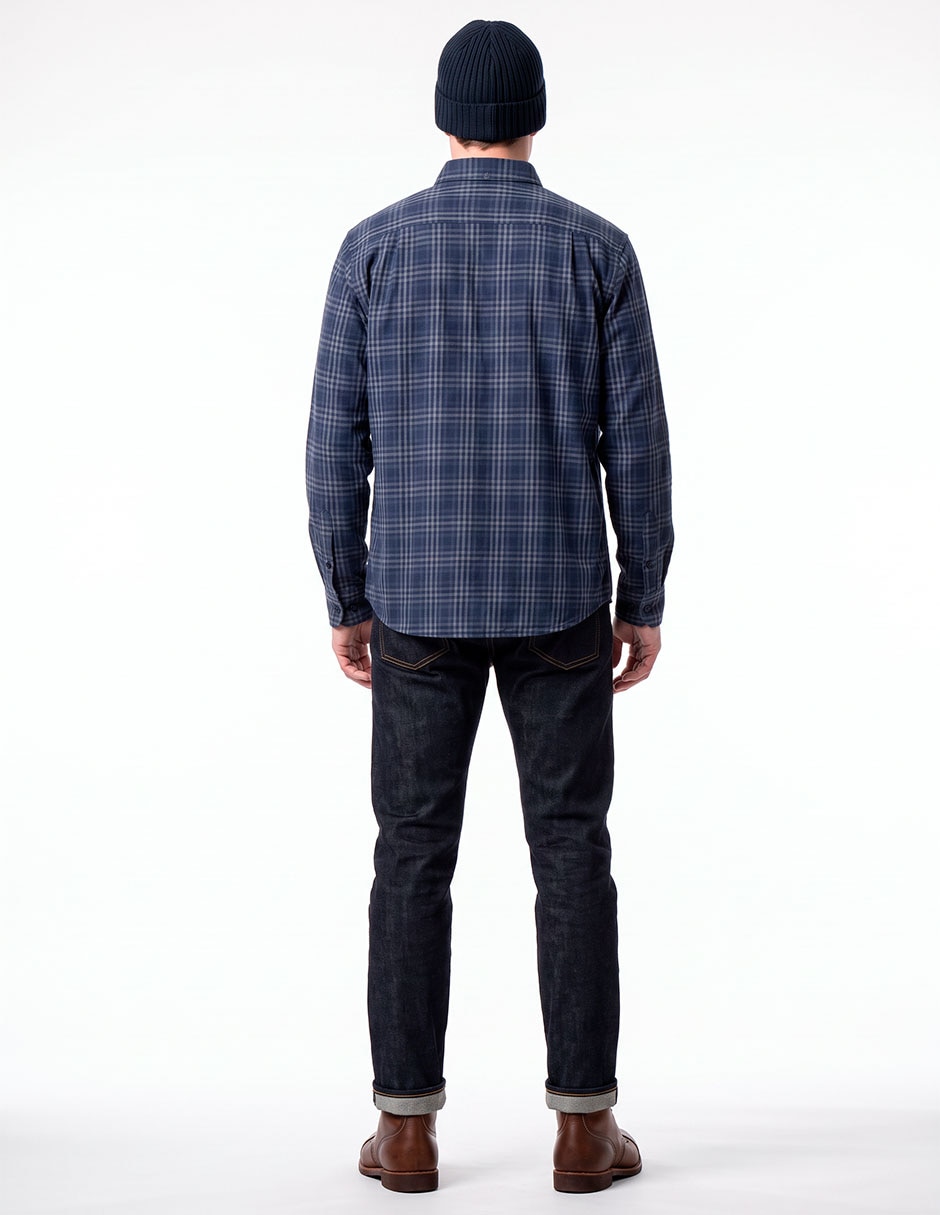 Camisa casual de algodón manga larga para hombre 2
