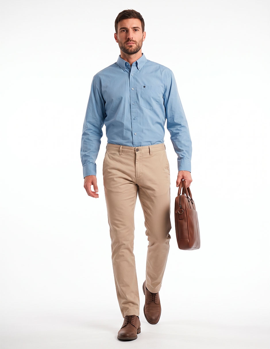 Camisa casual de algodón manga larga para hombre 3