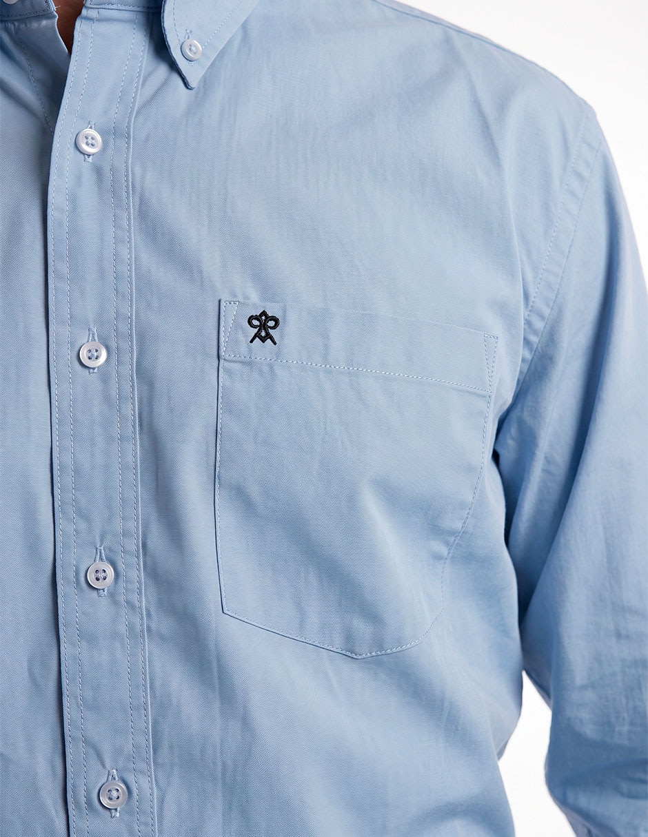 Camisa casual de algodón manga larga para hombre 2