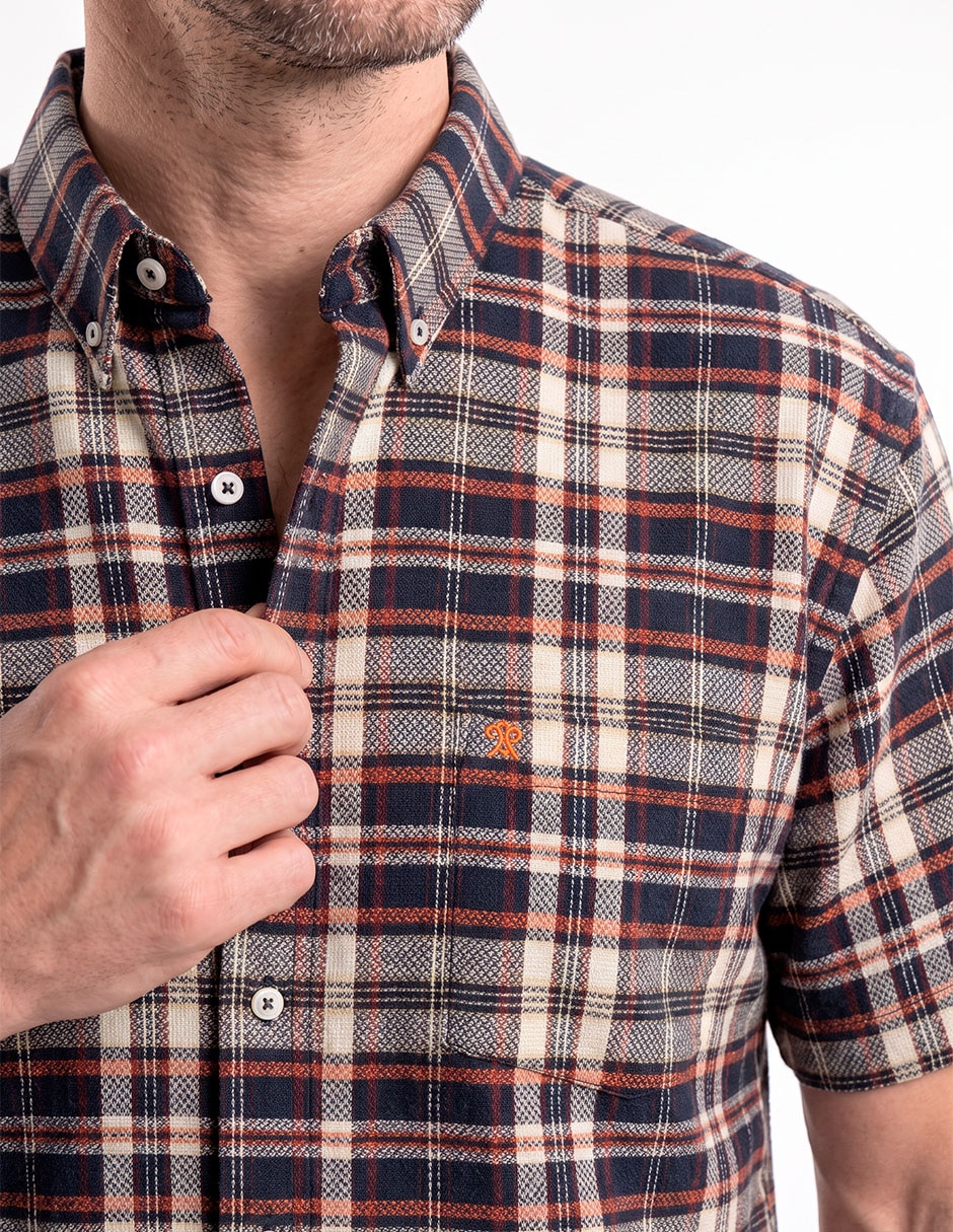 Camisa casual manga corta para hombre 4