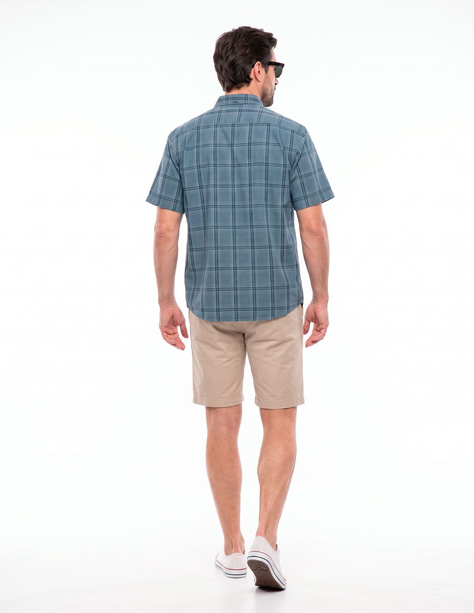 Camisa casual manga corta para hombre 4