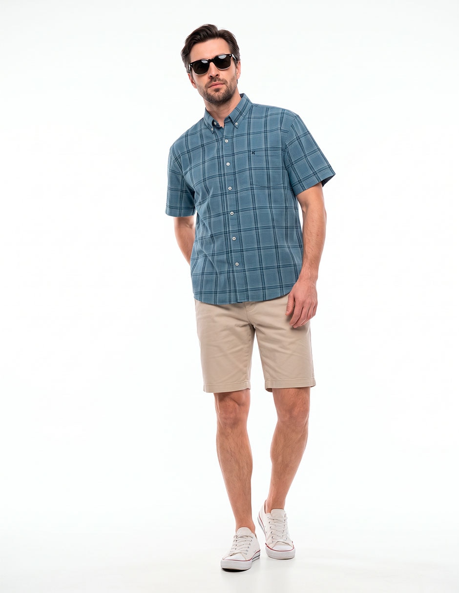 Camisa casual manga corta para hombre 3