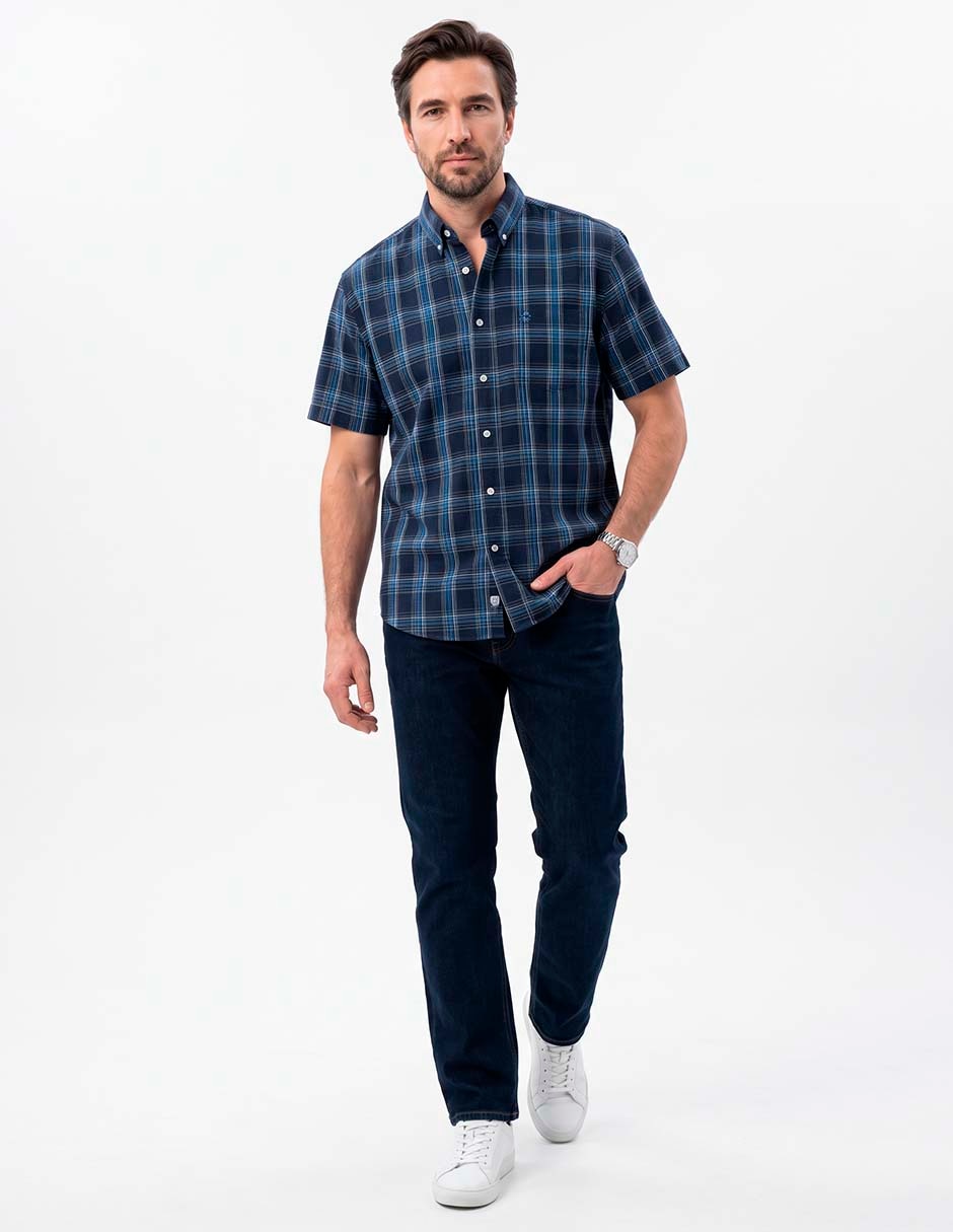 Camisa casual manga corta para hombre