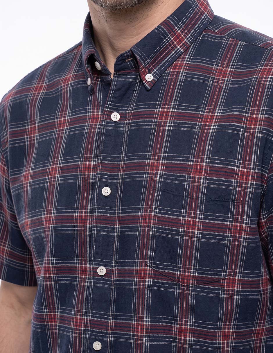 Camisa casual manga corta para hombre 4