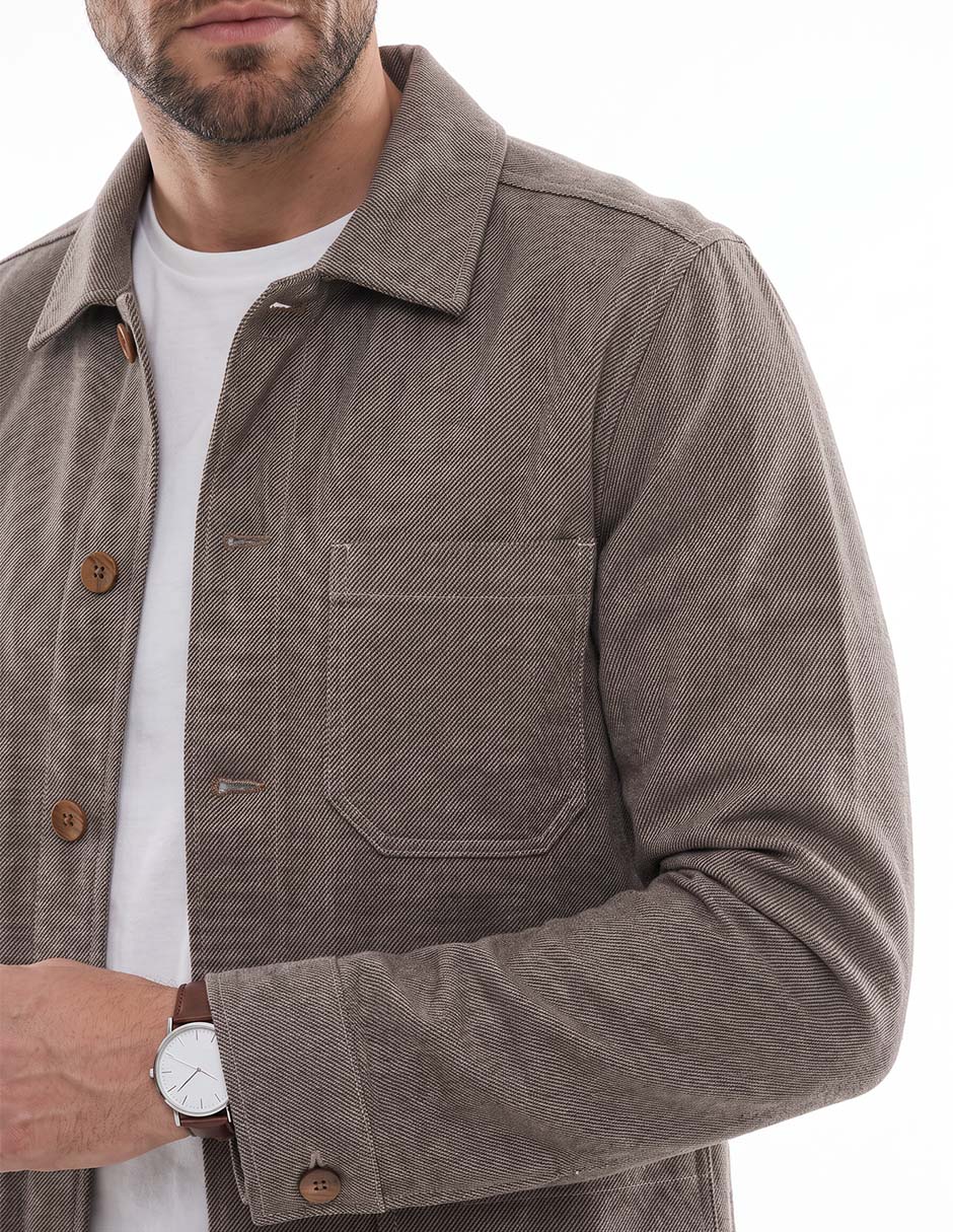 Camisa casual manga larga para hombre 4