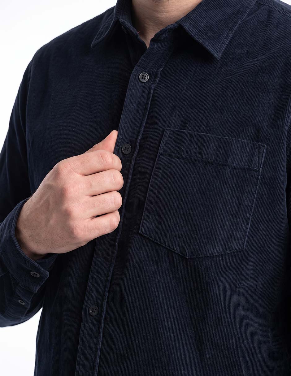 Camisa casual de algodón manga larga para hombre 4