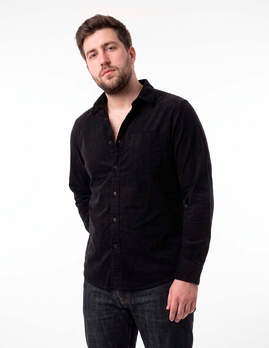 Camisa casual de algodón manga larga para hombre Camisa casual de algodón manga larga para hombre