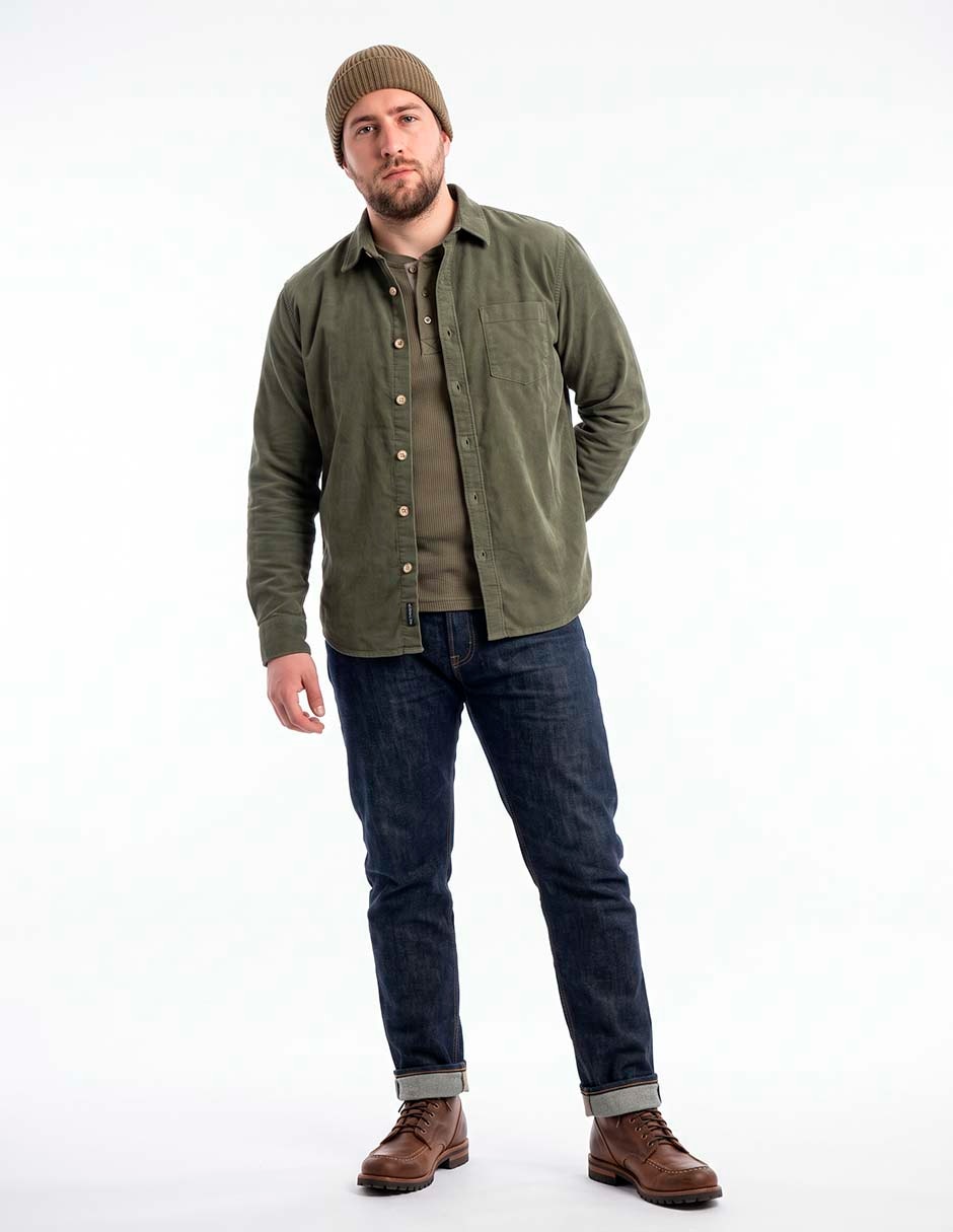 Camisa casual de algodón manga larga para hombre 3