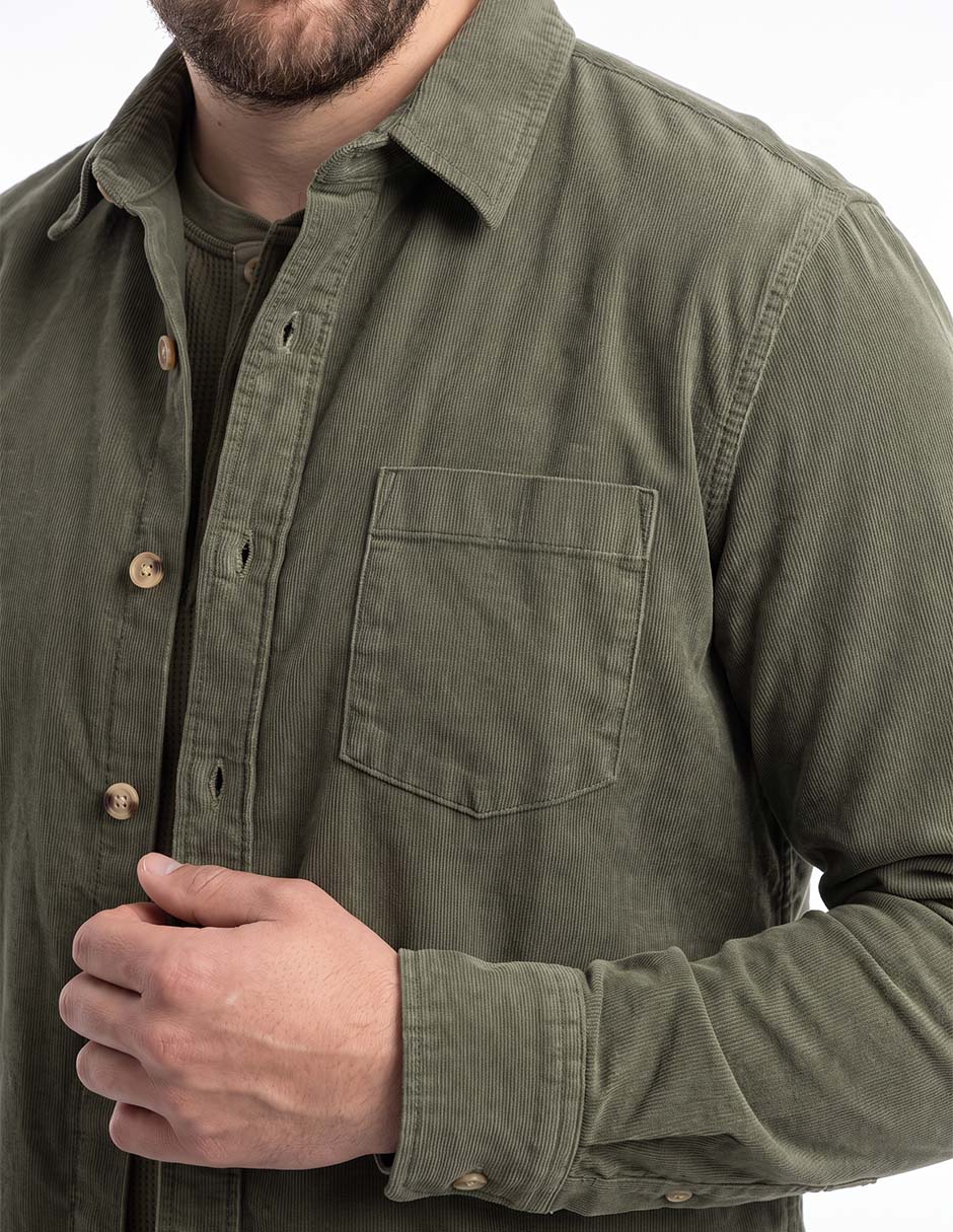 Camisa casual de algodón manga larga para hombre 4