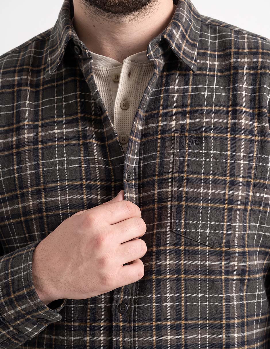 Camisa casual manga larga para hombre 2