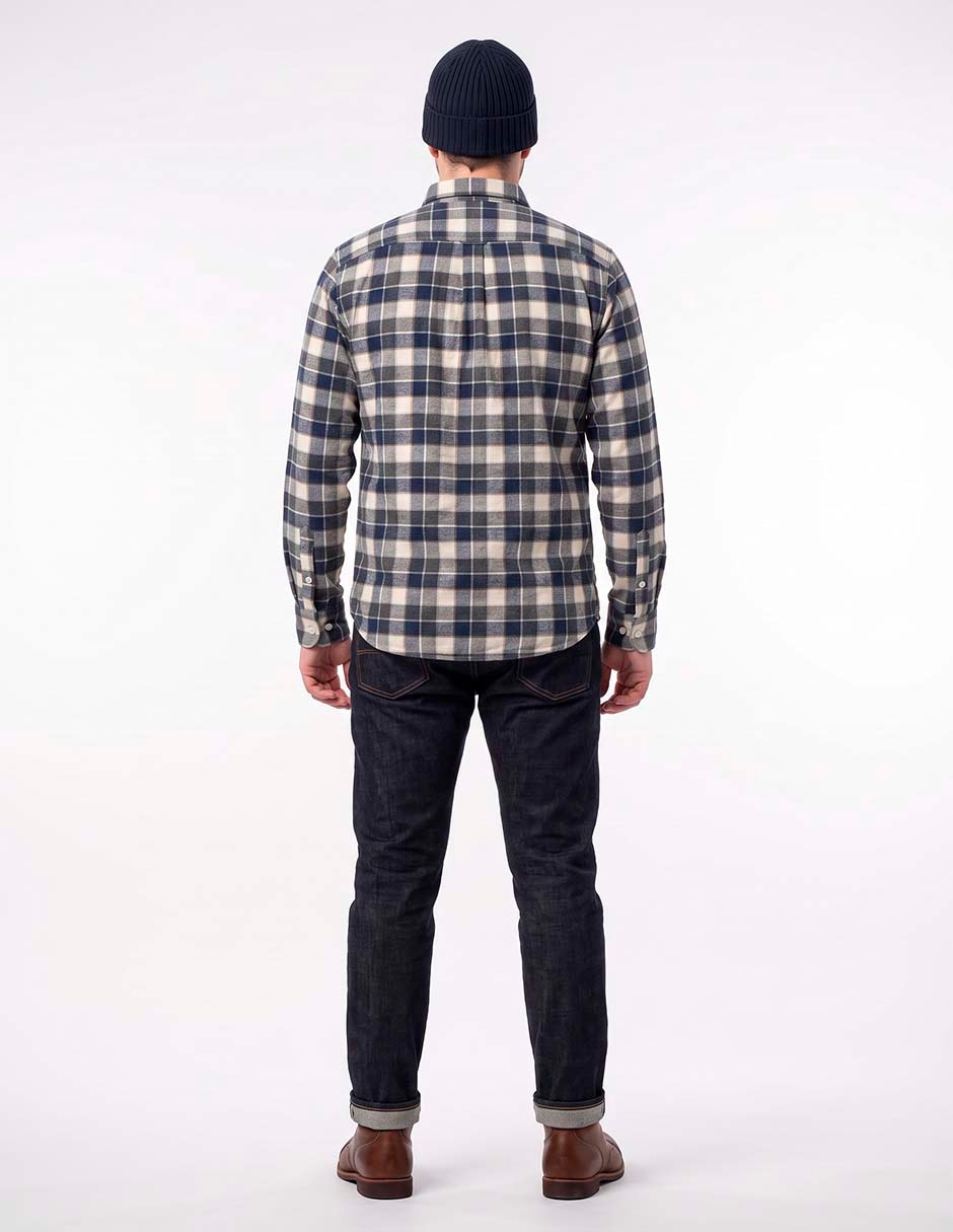 Camisa casual manga larga para hombre 3