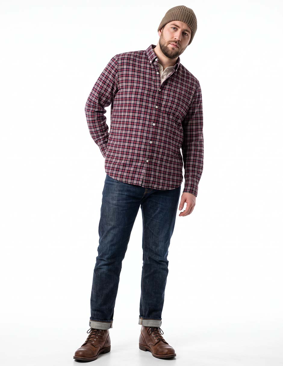 Camisa casual manga larga para hombre 4