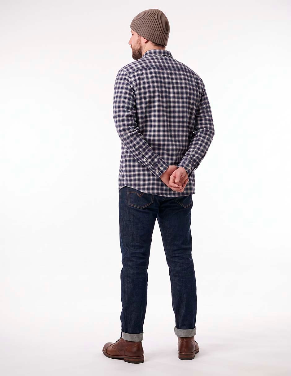 Camisa casual manga larga para hombre 3
