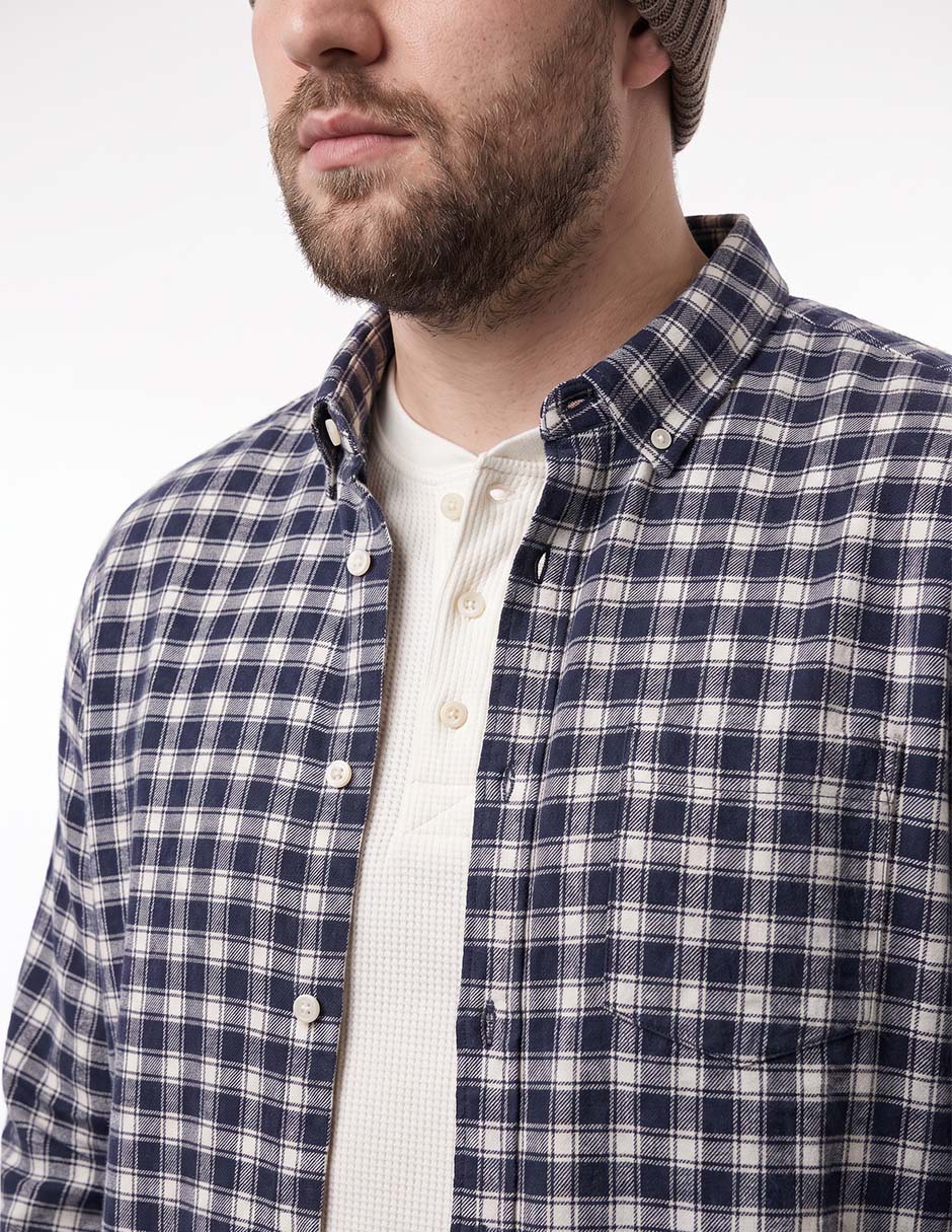 Camisa casual manga larga para hombre 2