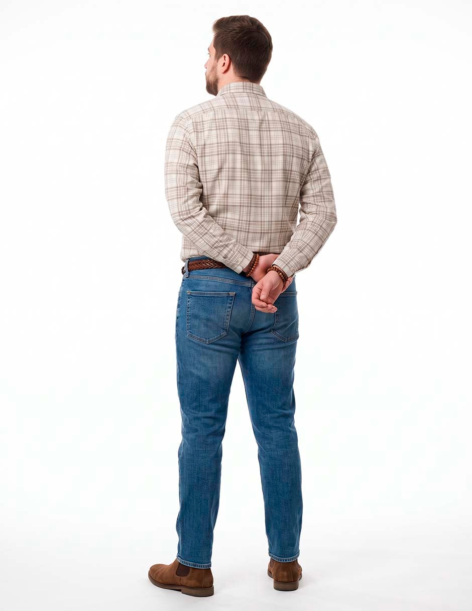 Camisa casual manga larga para hombre 3