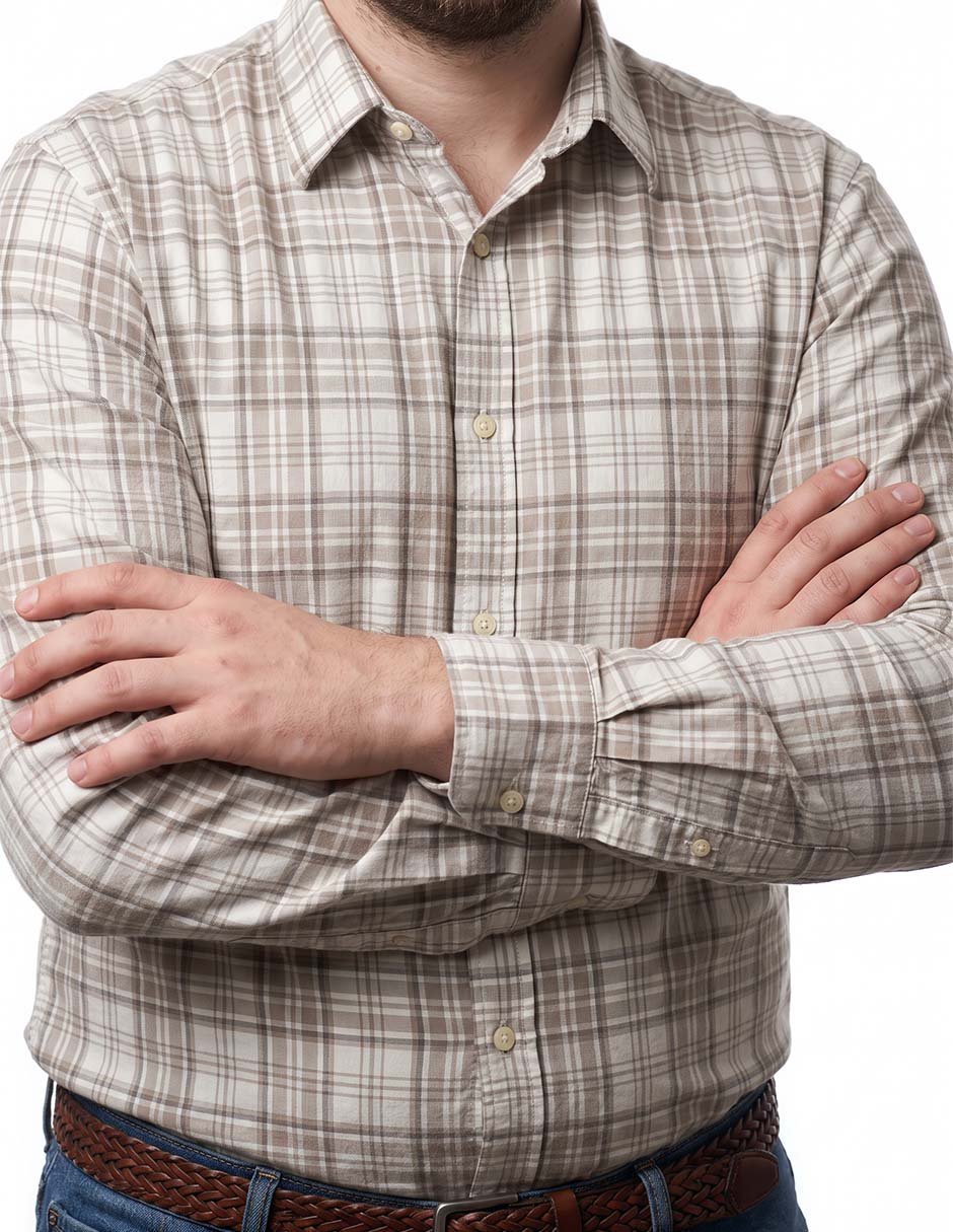 Camisa casual manga larga para hombre 2