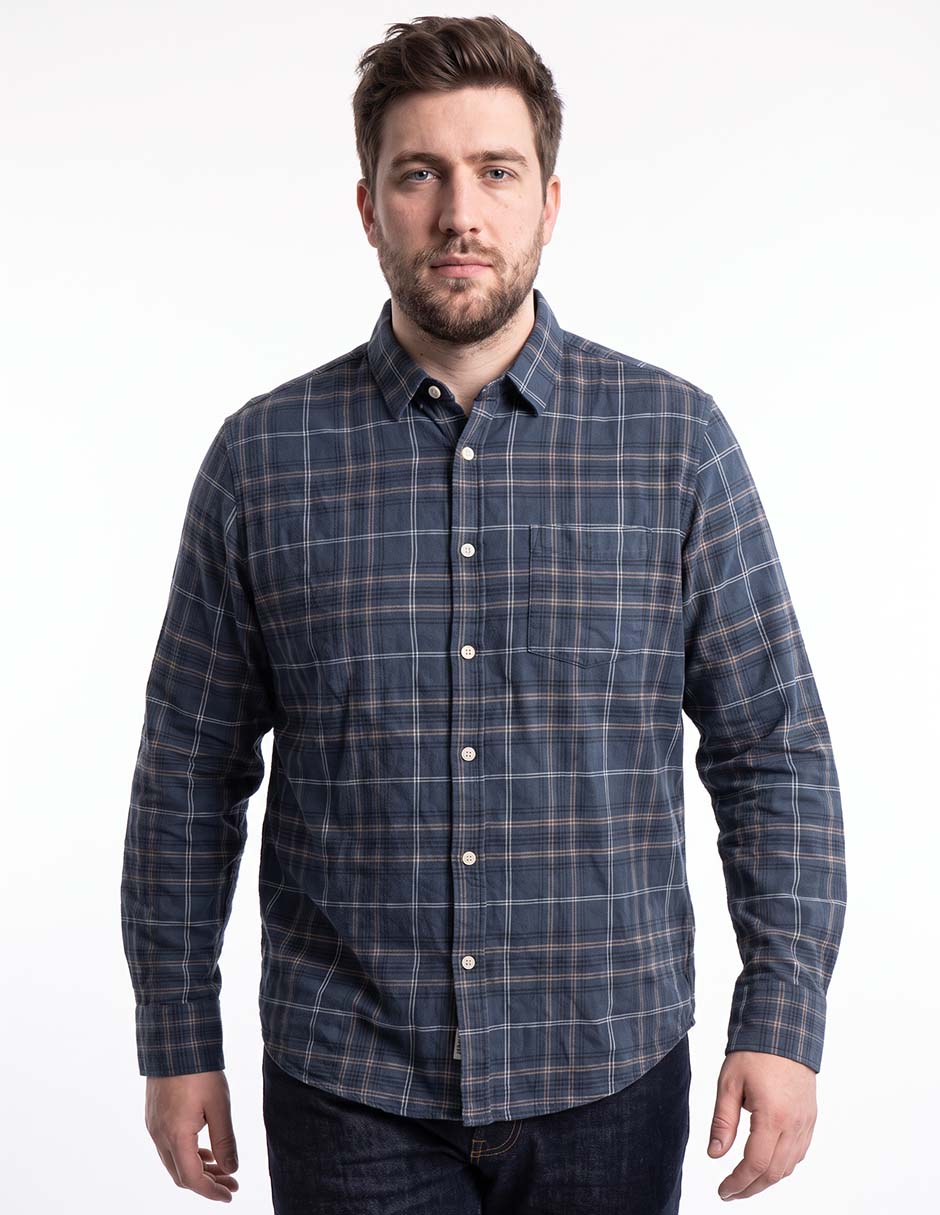 Camisa casual manga larga para hombre