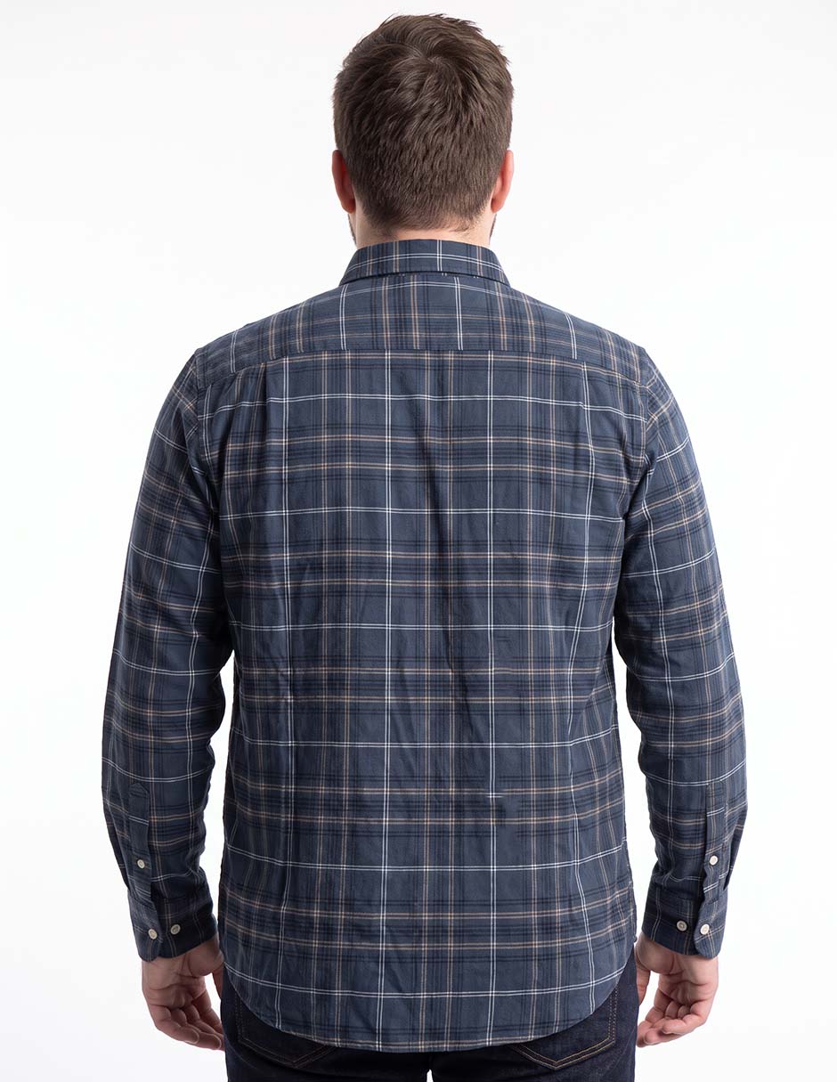 Camisa casual manga larga para hombre 4