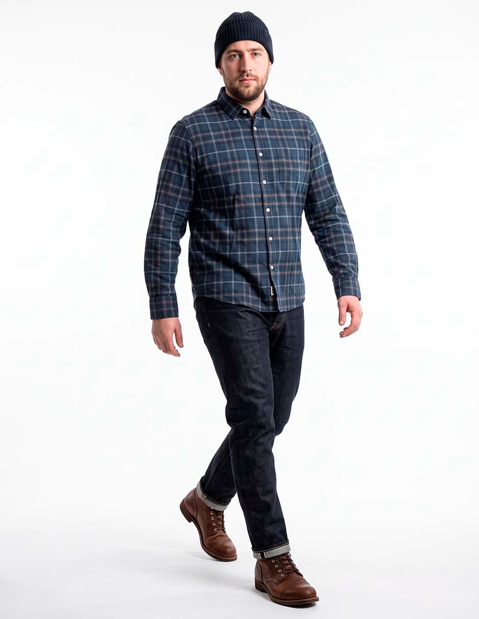 Camisa casual manga larga para hombre 3