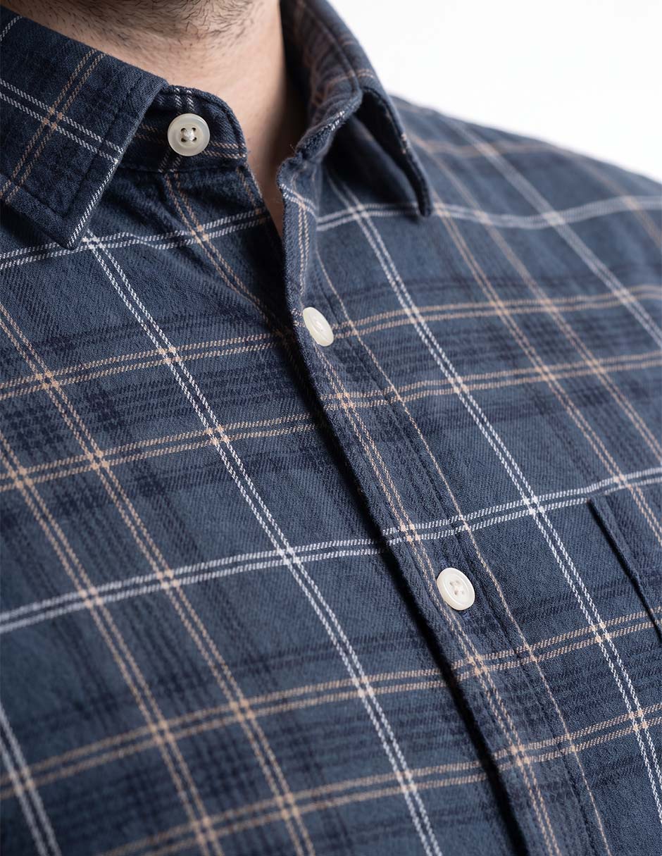 Camisa casual manga larga para hombre 2
