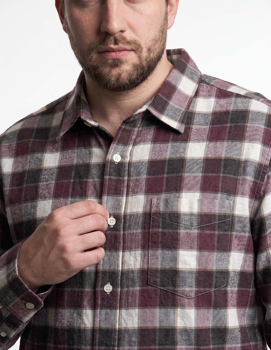Camisa casual manga larga para hombre 2