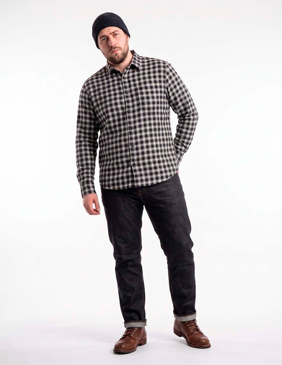 Camisa casual manga larga para hombre 4