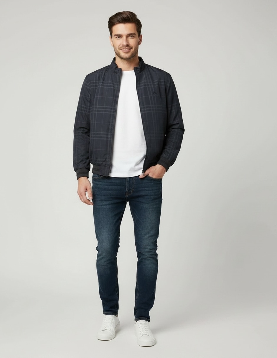 Chamarra bomber polo retro of yatch impermeable reversible para hombre