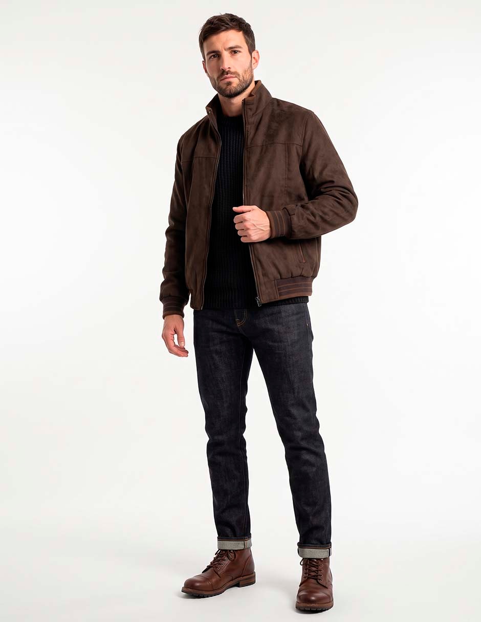Chamarra casual con bolsillos para hombre