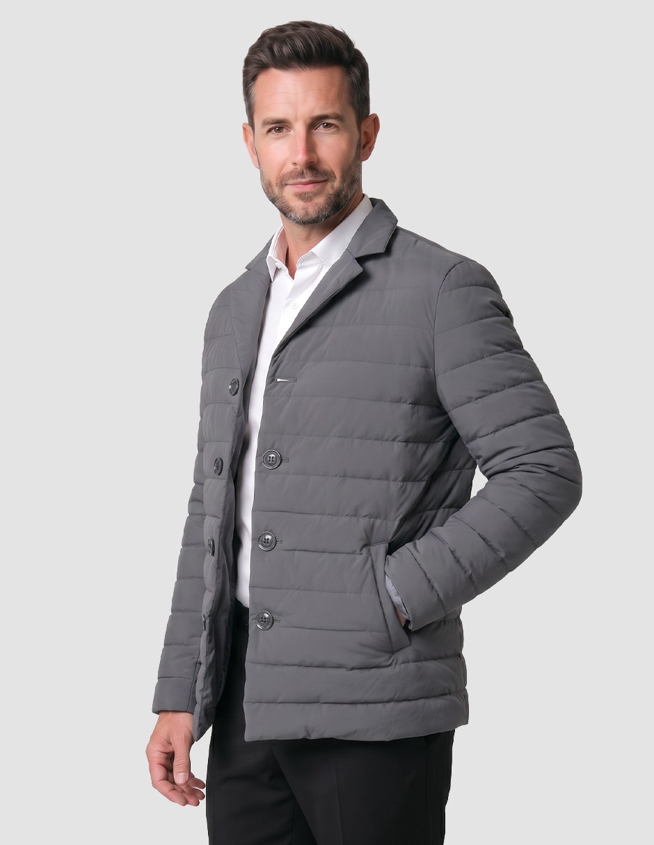 Chamarra casual capitonada para hombre