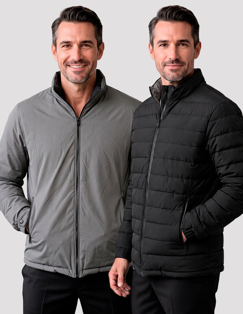 Chamarra casual reversible para hombre 6