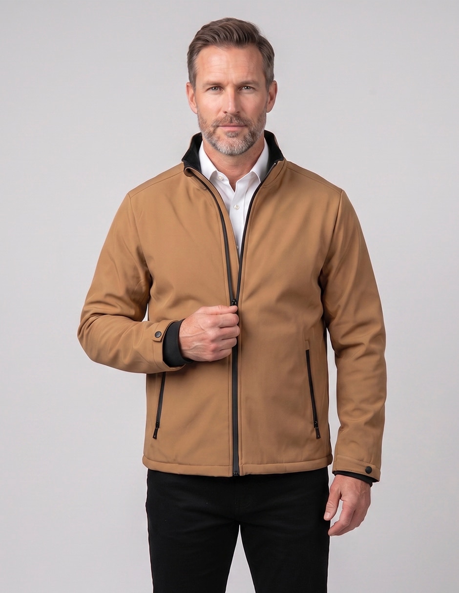 Chamarra casual con bolsillos para hombre
