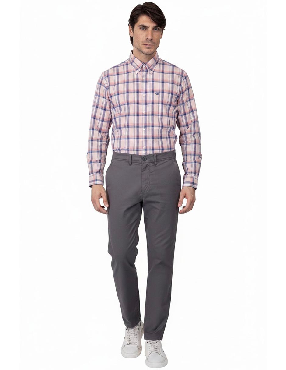 Pantalón casual chino recto para hombre 2