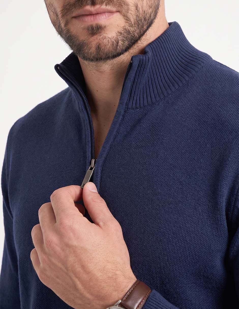 Suéter cuello con cierre para hombre 2