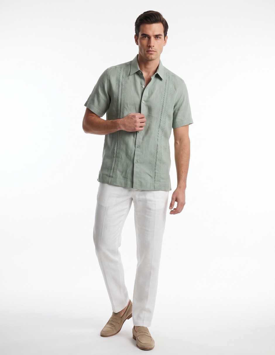 Guayabera manga corta para hombre 3