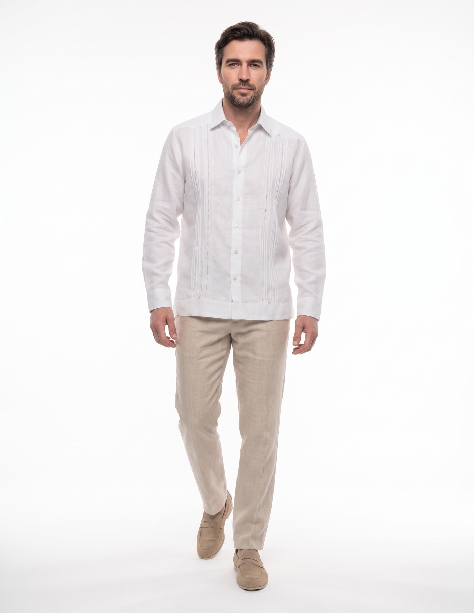 Guayabera manga larga para hombre Guayabera manga larga para hombre