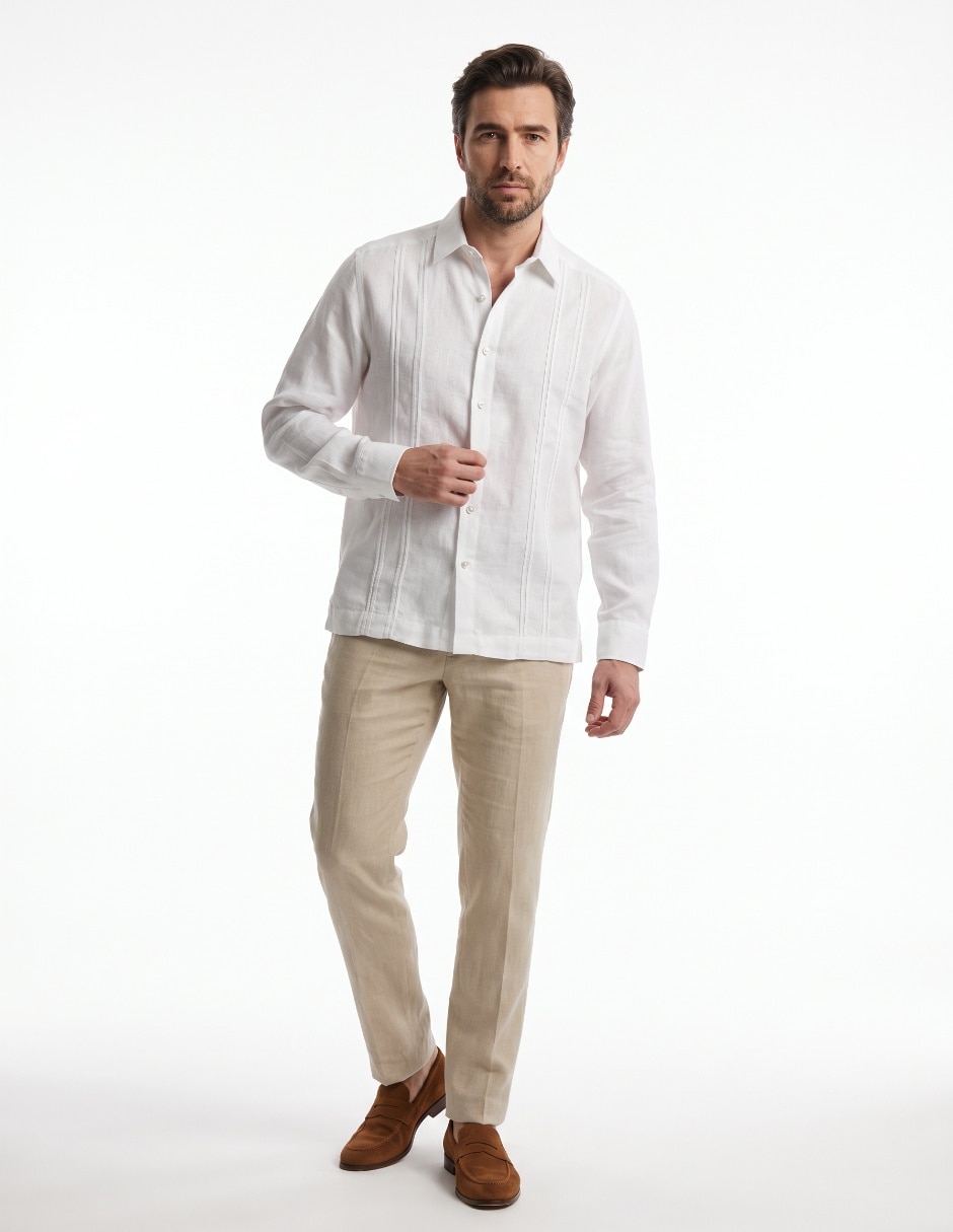 Guayabera manga larga para hombre Guayabera manga larga para hombre