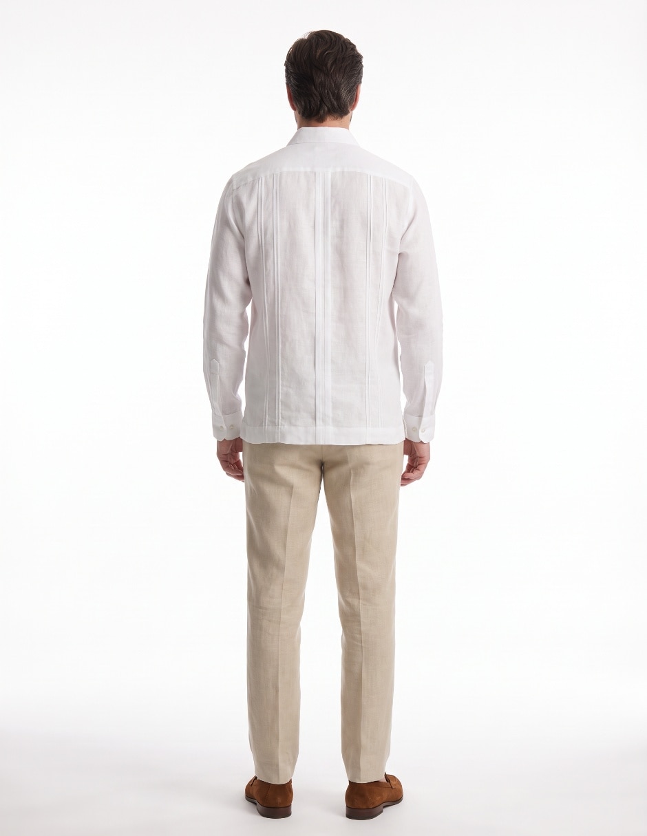 Guayabera manga larga para hombre 2
