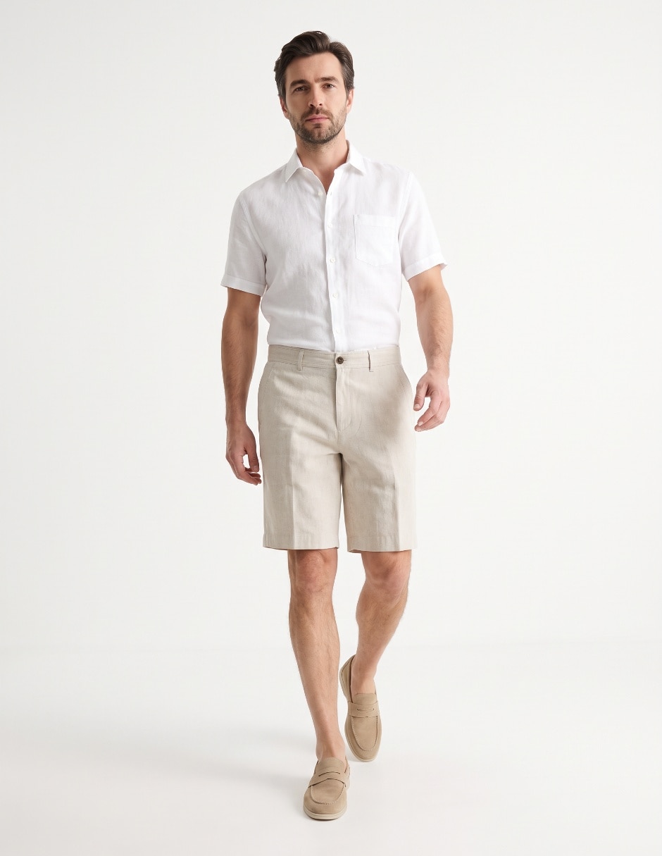 Bermuda de lino para hombre Bermuda de lino para hombre
