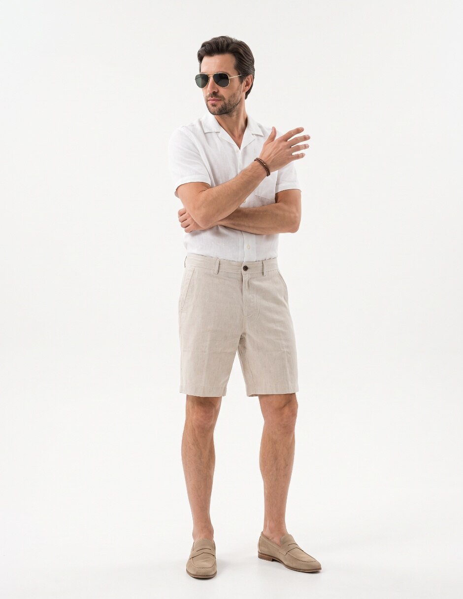 Bermuda de lino para hombre 3