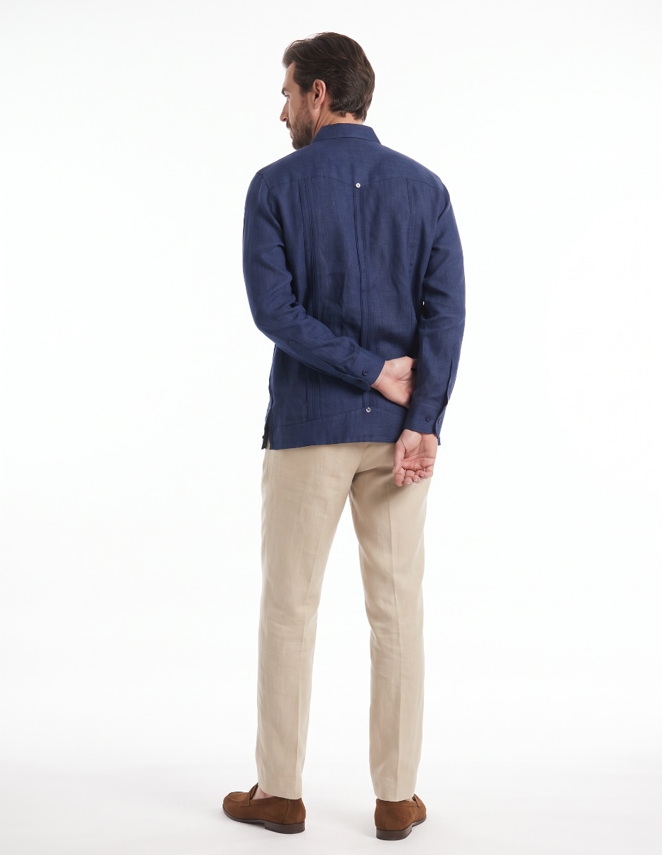 Guayabera manga larga para hombre 2