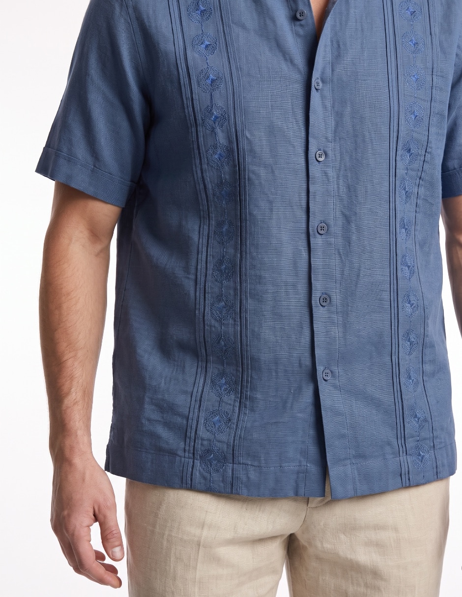 Guayabera manga corta para hombre 4